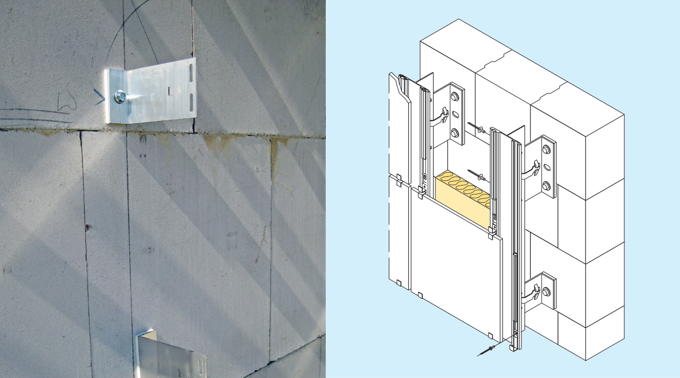 Vorgehängte hinterlüftete Fassaden mit Aluminium-Unterkonstruktion