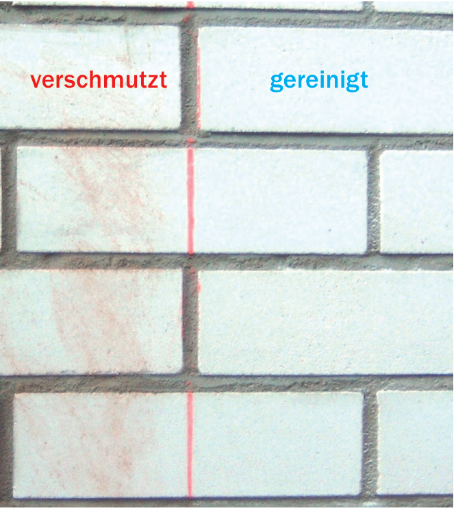 Reinigungseffekt, Beispiel Reinigung mit Schleifpapier, Körnung 140